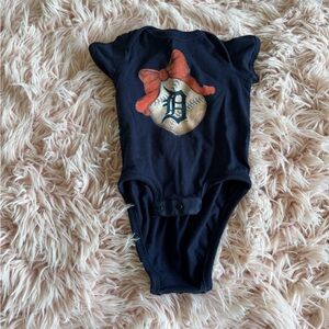 Navy Blue Baseball-Themed Kids One Piece